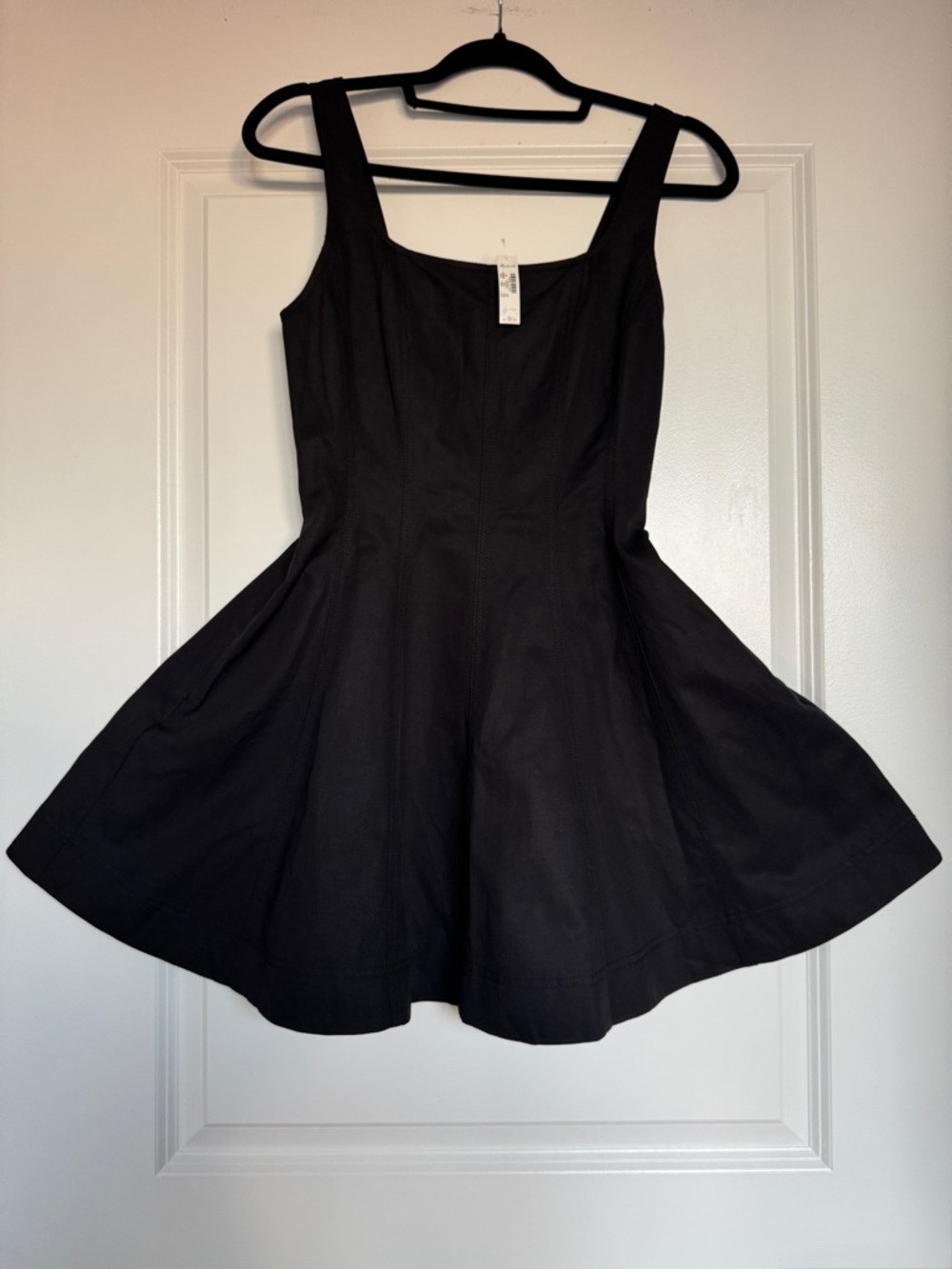 NWT!! | MADEWELL Women’s Seamed Open Squareneck Mini Dress | Jet Black | Size 00 - Picture 3 of 15